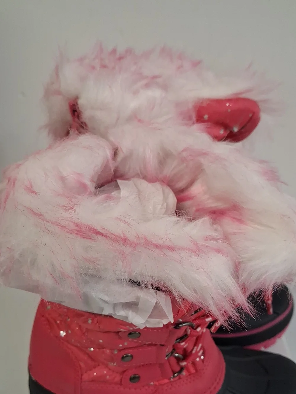 NWT Girls' Dream Pairs Fuchsia Pink Winter Snow Boots with Faux Fur Trim